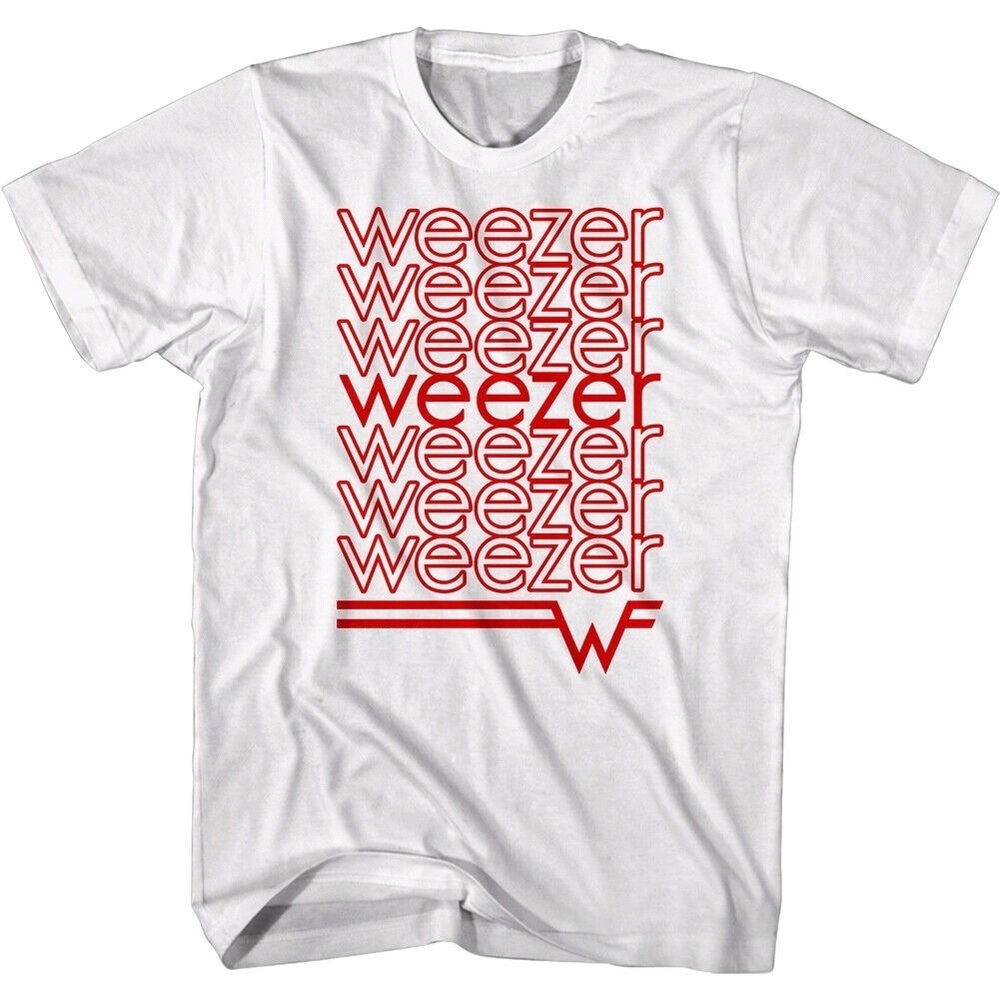 Weezer Repeat Logo T Shirt Thank You Grocery Bag Style White Album